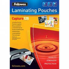 Fellowes 100 Pack of A4 125 Micron Glossy Laminating Pouches (53074)