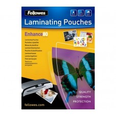 Fellowes 100 Pack of A3 80 Micron Adhesive Back Glossy Laminating Pouches (53023)